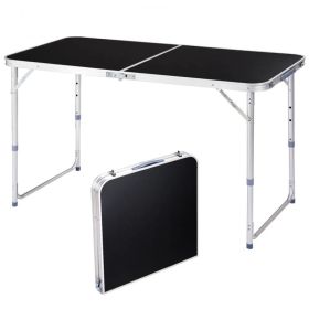 4Ft Portable Multipurpose Folding Table Black