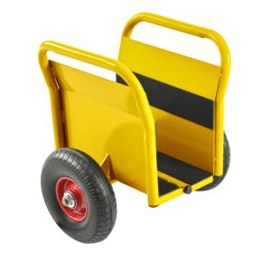 All-terrain Movement With Heavy Panel Cart, Flat Cart, Two Nice Handles, 10 Inch Solid Rubber Tires, Overweight 1000 Pounds, Heavy Duty Drywall And Do (Option: Yellow)