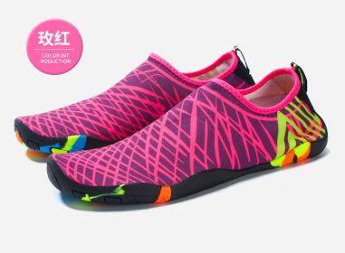 2022 Sports Water Sneakers Unisex Swimming Aqua Seaside Slippers Surf Upstream Light Quick-Drying Beach Water Shoes (Color: RRd, Shoe Size: 46)