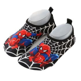 Marvel Spider-Man Boys Floor Socks Girls Frozen Elsa Children Outdoor Water Shoes Kids Diving Wading Shoes Beach Swimming Shoes (Color: spiderman-1, Shoe Size: 32-33(19.1cm insole))
