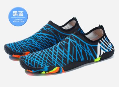 2022 Sports Water Sneakers Unisex Swimming Aqua Seaside Slippers Surf Upstream Light Quick-Drying Beach Water Shoes (Color: Bu, Shoe Size: 39)