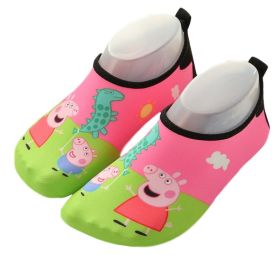 Marvel Spider-Man Boys Floor Socks Girls Frozen Elsa Children Outdoor Water Shoes Kids Diving Wading Shoes Beach Swimming Shoes (Color: piggy-27, Shoe Size: 32-33(19.1cm insole))