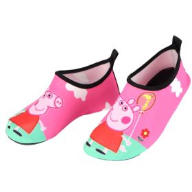 Marvel Spider-Man Boys Floor Socks Girls Frozen Elsa Children Outdoor Water Shoes Kids Diving Wading Shoes Beach Swimming Shoes (Color: piggy-21, Shoe Size: 28-29(16.6cm insole))