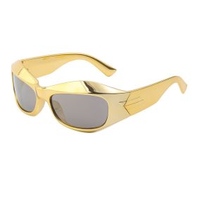 Punk K Sunglasses Men's Amazon Explosive Cycling Sports Sunglasses Women's Glasses Wholesale (Color: C10 electroplating gold film)