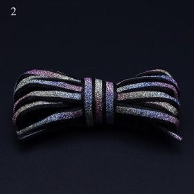 120/140/160cm Holographic Reflective Shoelace Rope Women Men Glowing In Dark Shoe Laces For Sneakers Sport Shoes Rope Bootlaces (Length: 120cm, Color: A2)