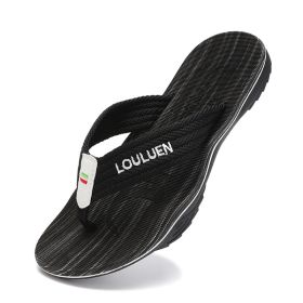 Men's slippers; fashion anti-slip flip-flops; and outdoor men's sandals and slippers. (colour: black, size: 40)